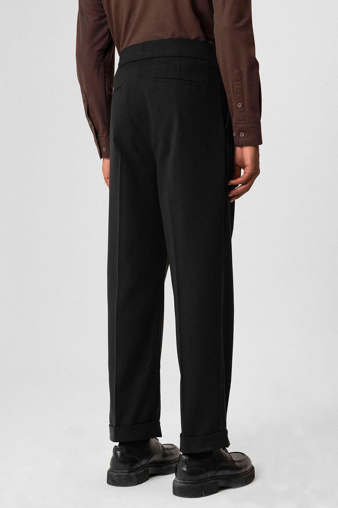 ANT Buckle Detailed Pleated High Waist Men's Trousers - Temple City