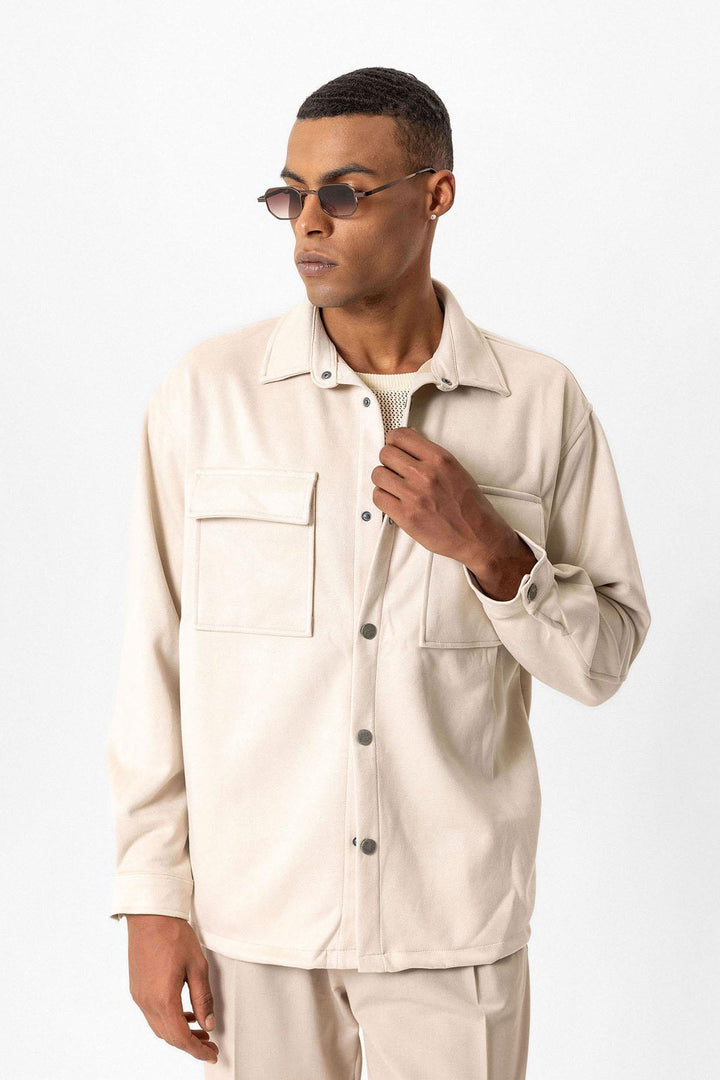 ANT Suede Regular Fit Men's Shirt with Metal Buttons - Tamuín