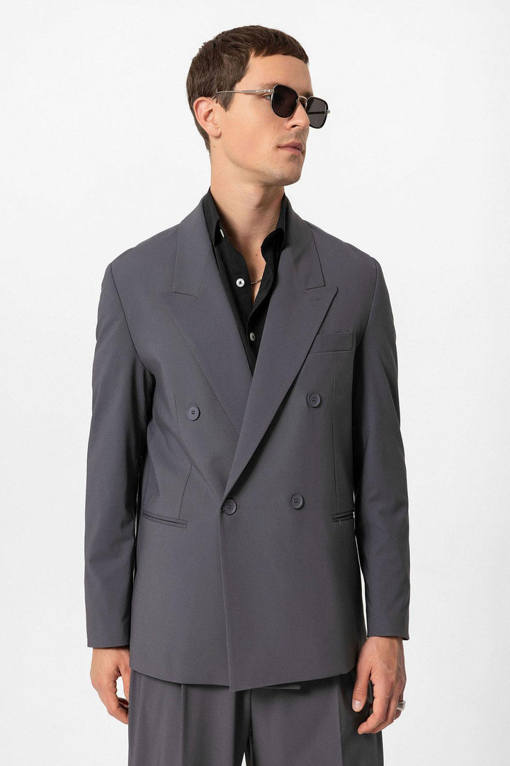 Ant Single Button Double Brighted Men Blazer Jacket - Bruchsal