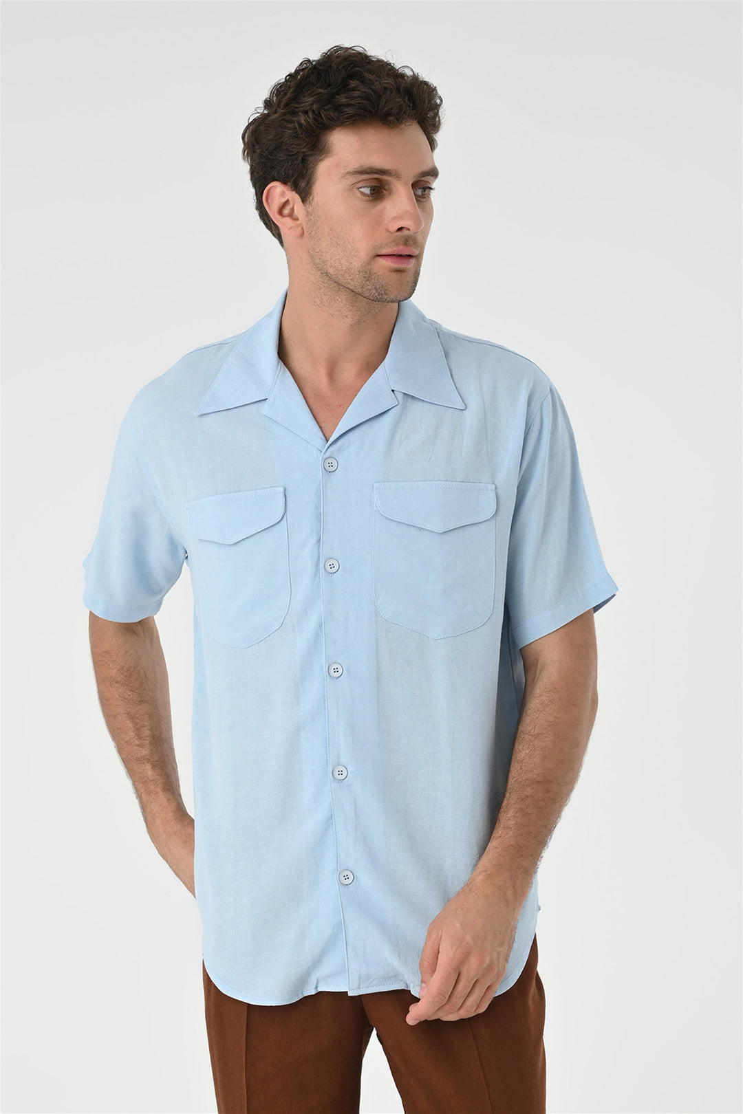 ANT Camp  Collar Pocket Detailed Men's Shirt - Union City