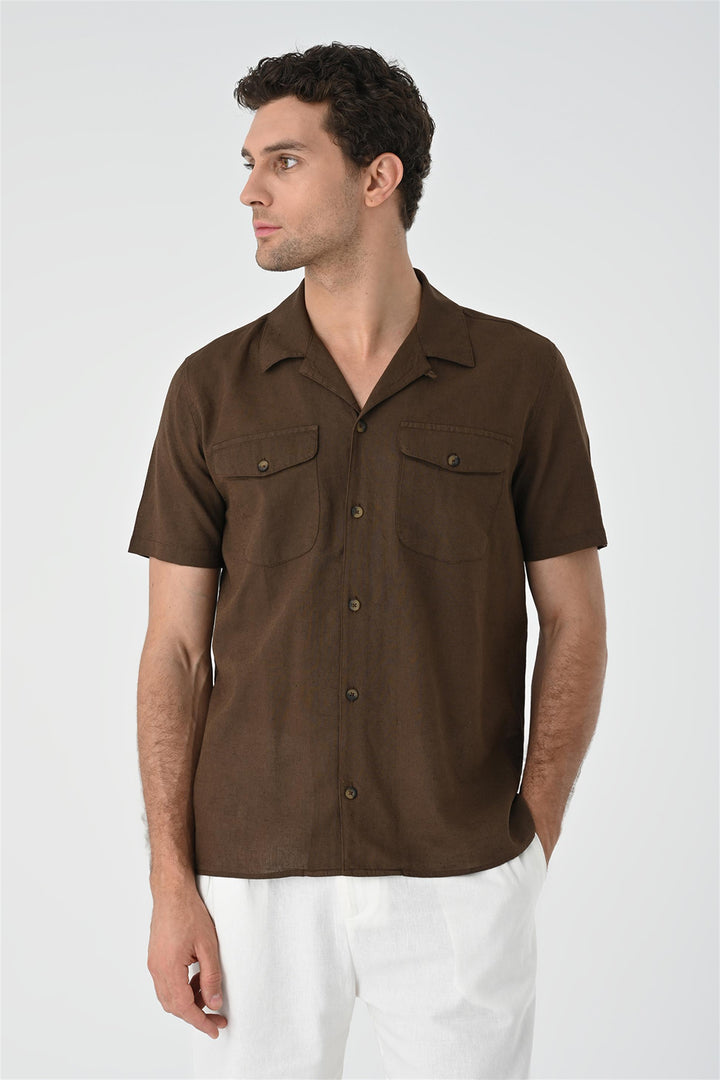 ANT Camp  Collar Pocket Detailed Men's Shirt - Winter Springs