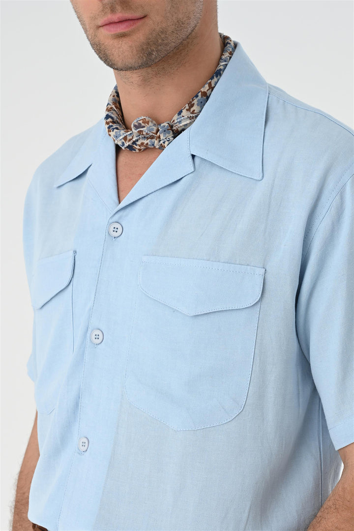 ANT Camp  Collar Pocket Detailed Men's Shirt - Union City