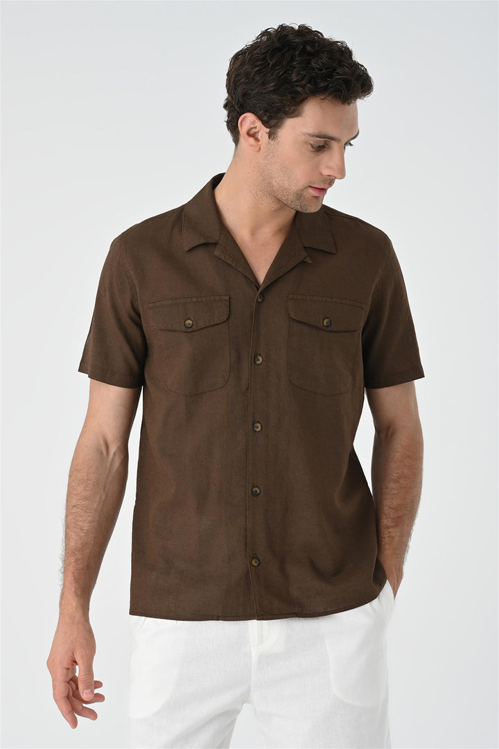 ANT Camp  Collar Pocket Detailed Men's Shirt - Winter Springs