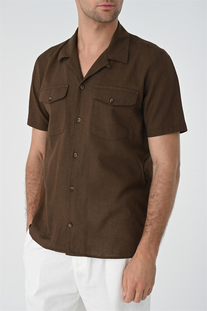 ANT Camp  Collar Pocket Detailed Men's Shirt - Winter Springs