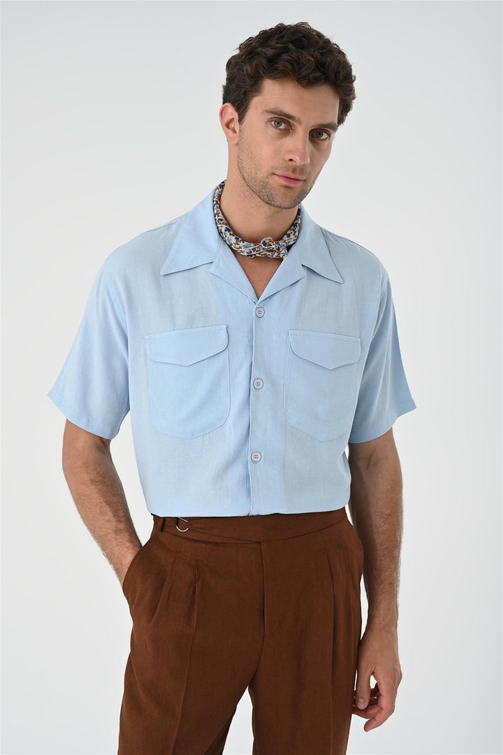 ANT Camp  Collar Pocket Detailed Men's Shirt - Union City