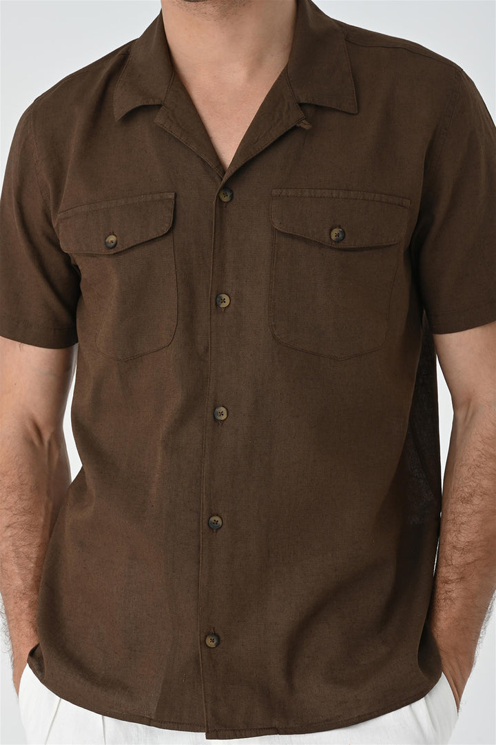 ANT Camp  Collar Pocket Detailed Men's Shirt - Winter Springs