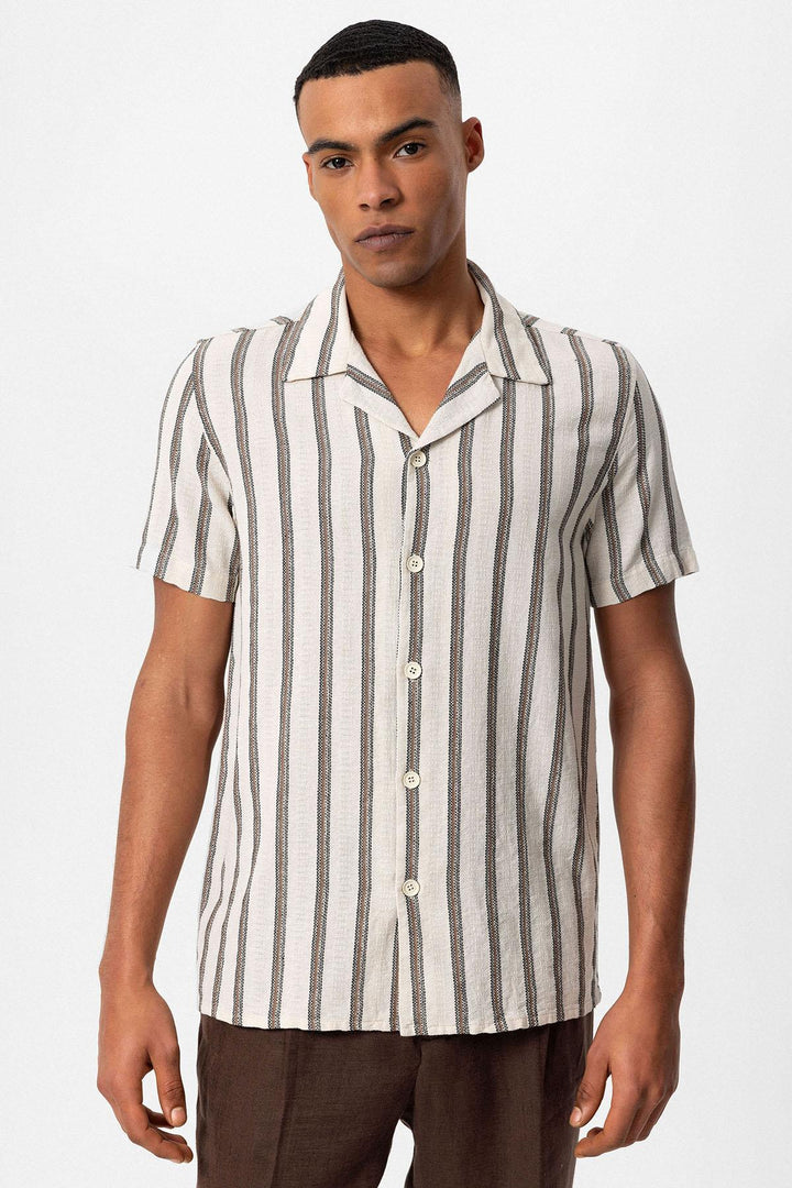 ANT Camp  Collar Striped Men's Shirt - Viseu