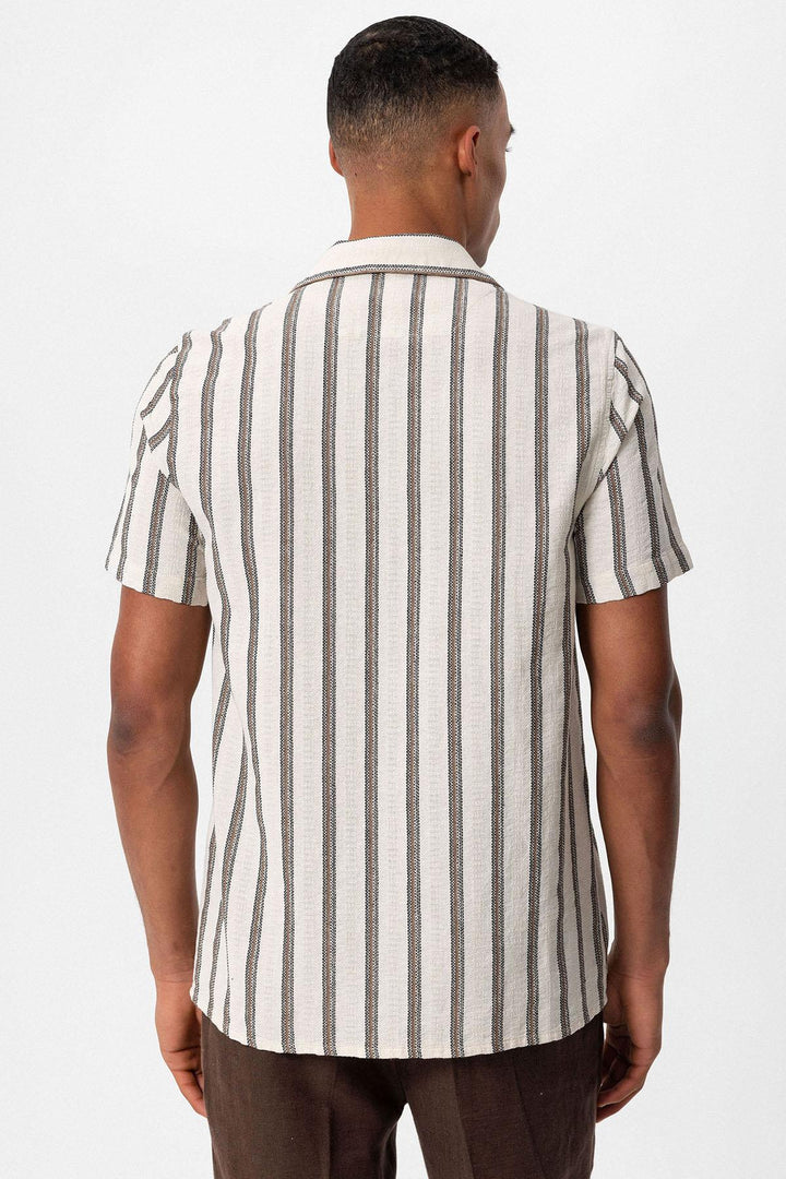 ANT Camp  Collar Striped Men's Shirt - Viseu