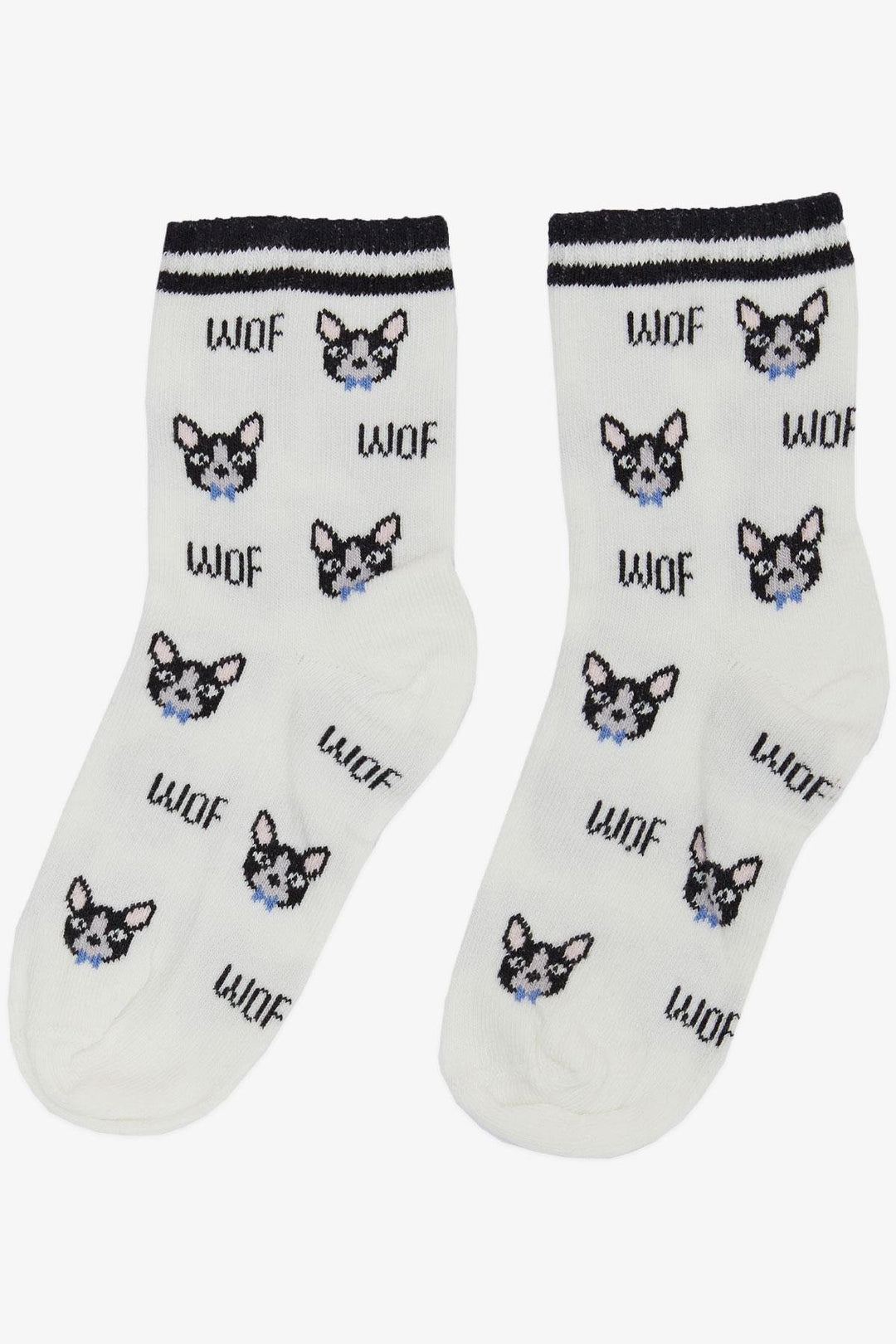 BRE Plus Boy Socks for Boys with Cute Puppy Pattern, 50 Years, White - Essex