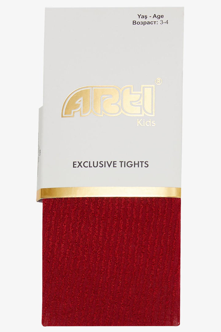 BRE Girls' Tights with Self-Patterned, 32 Years, Red - Rogers