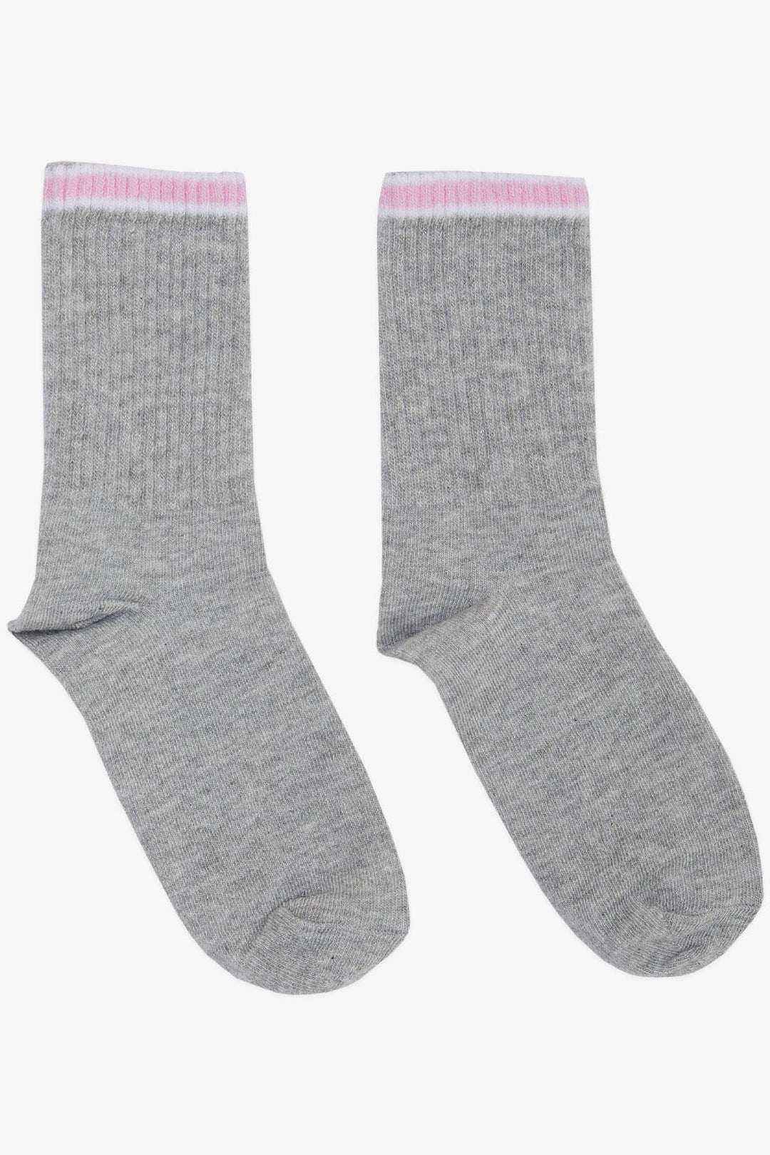 BRE Plus Girl Socks Striped 74 Years, Grey Melange - South Gate