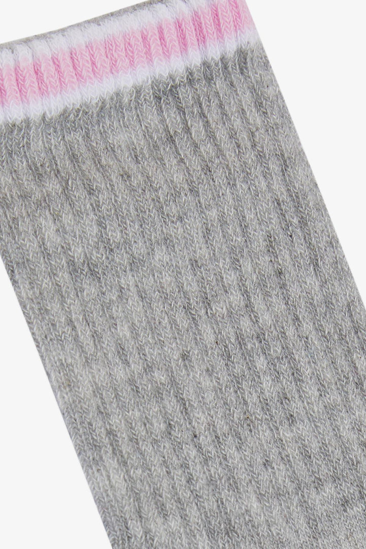 BRE Plus Girl Socks Striped 74 Years, Grey Melange - South Gate