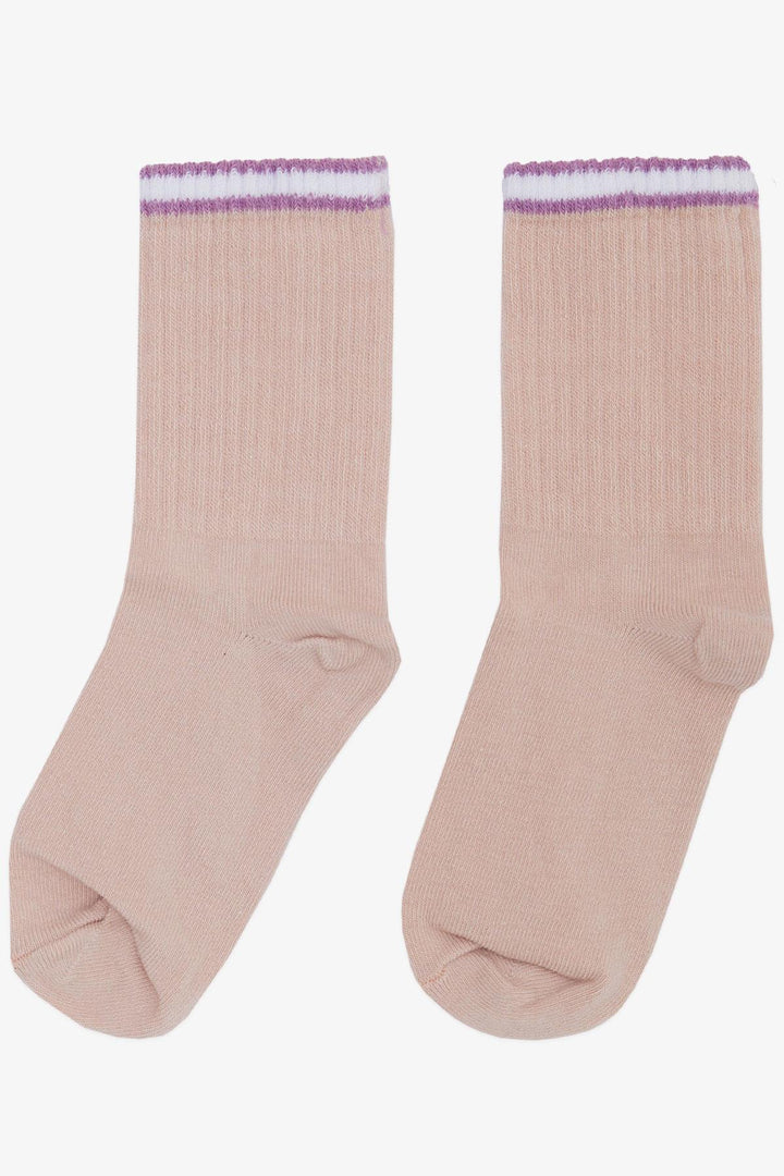 BRE Plus Girl Socks Striped 74 Years, Pink - Weymouth