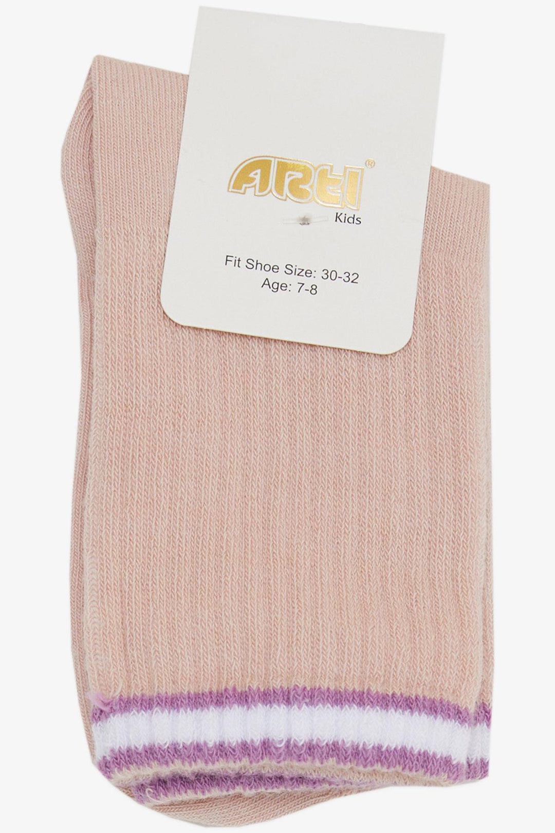 BRE Plus Girl Socks Striped 74 Years, Pink - Weymouth