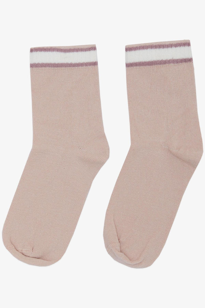 BRE Plus Girl Socks Striped 14 Years, Pink - Danbury