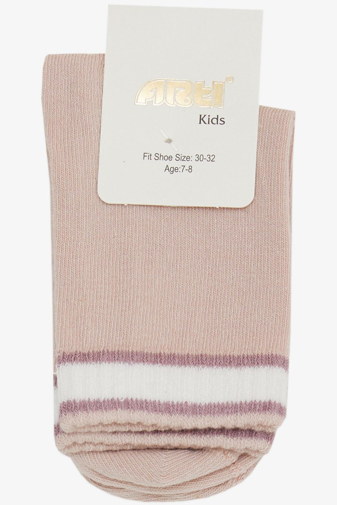 BRE Plus Girl Socks Striped 14 Years, Pink - Danbury