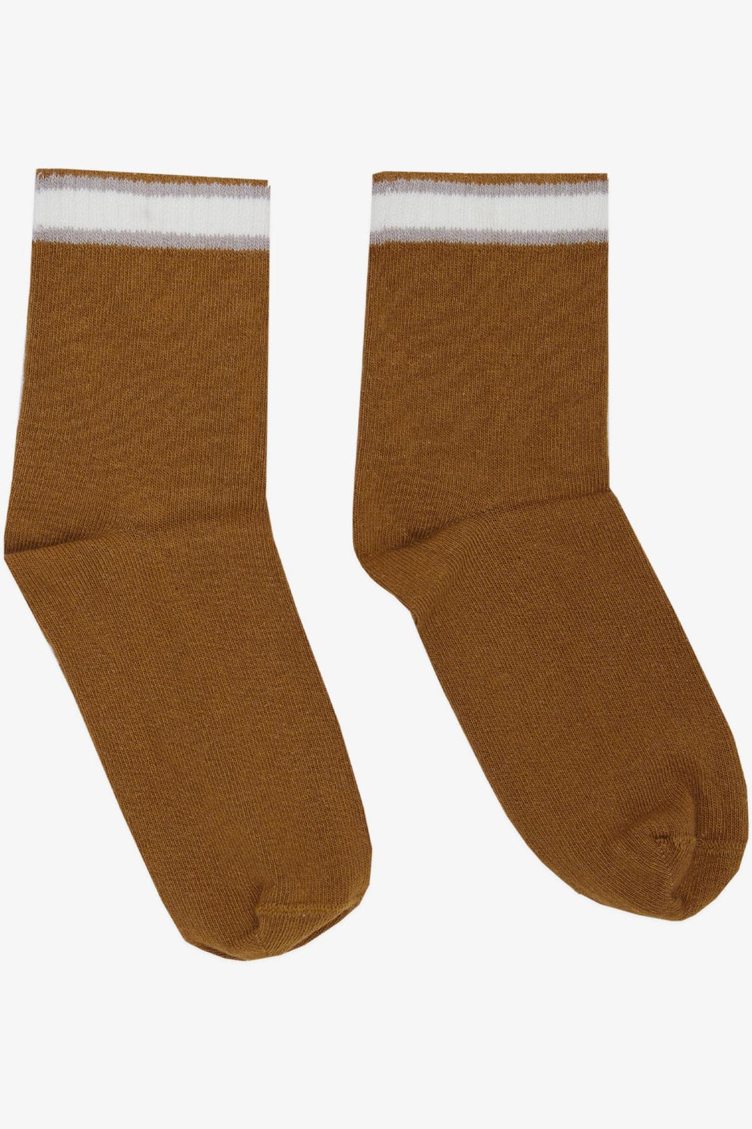 BRE Plus Girl Socks Striped 14 Years, Mustard Yellow - Bridgewater