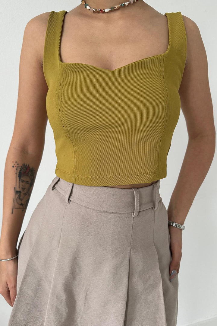 ELS Sleeveless Blouse - Olive Green - Jocotepec