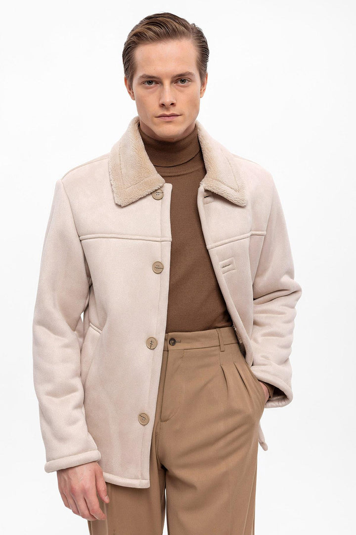 ANT Lining Detailed Suede Coat - Catanzaro