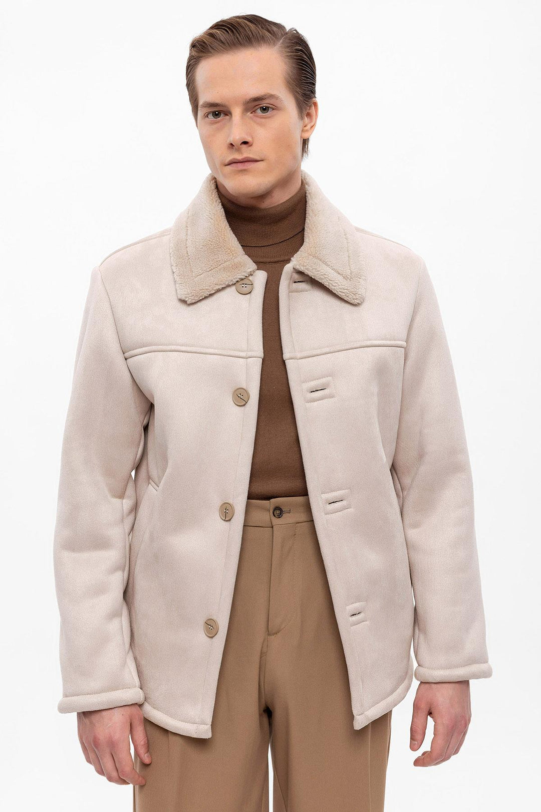 ANT Lining Detailed Suede Coat - Catanzaro