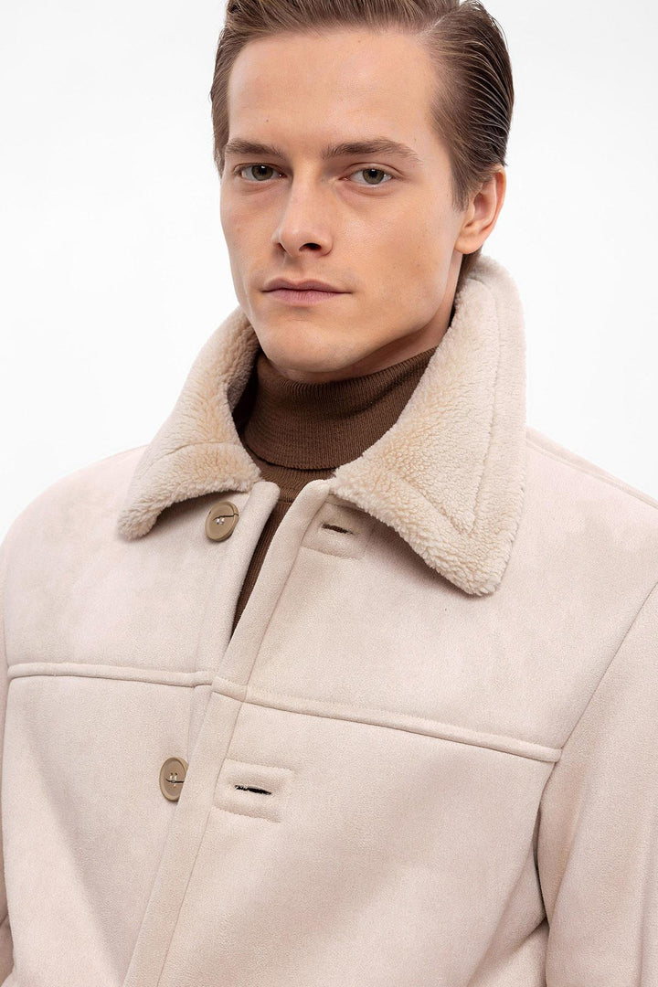 ANT Lining Detailed Suede Coat - Catanzaro