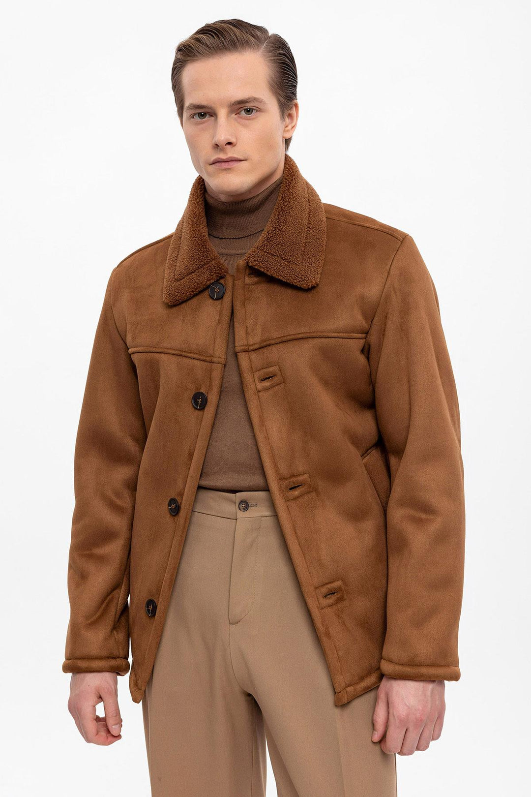 ANT Lining Detailed Suede Coat - Strasbourg