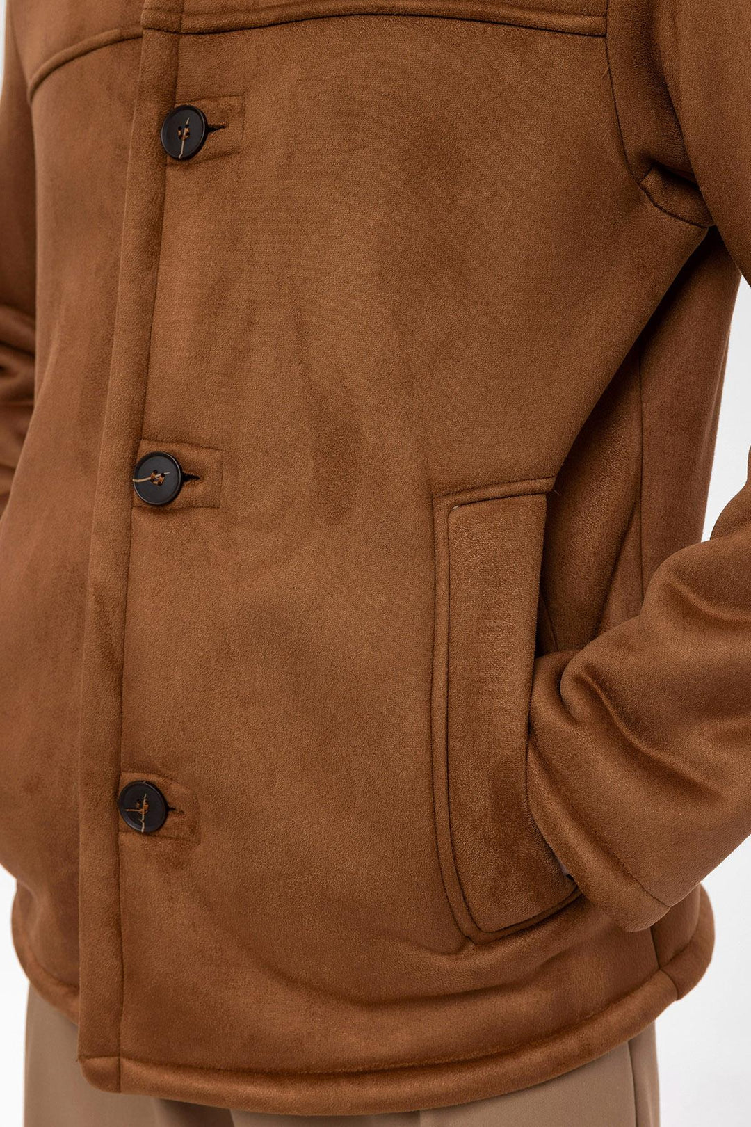 ANT Lining Detailed Suede Coat - Strasbourg