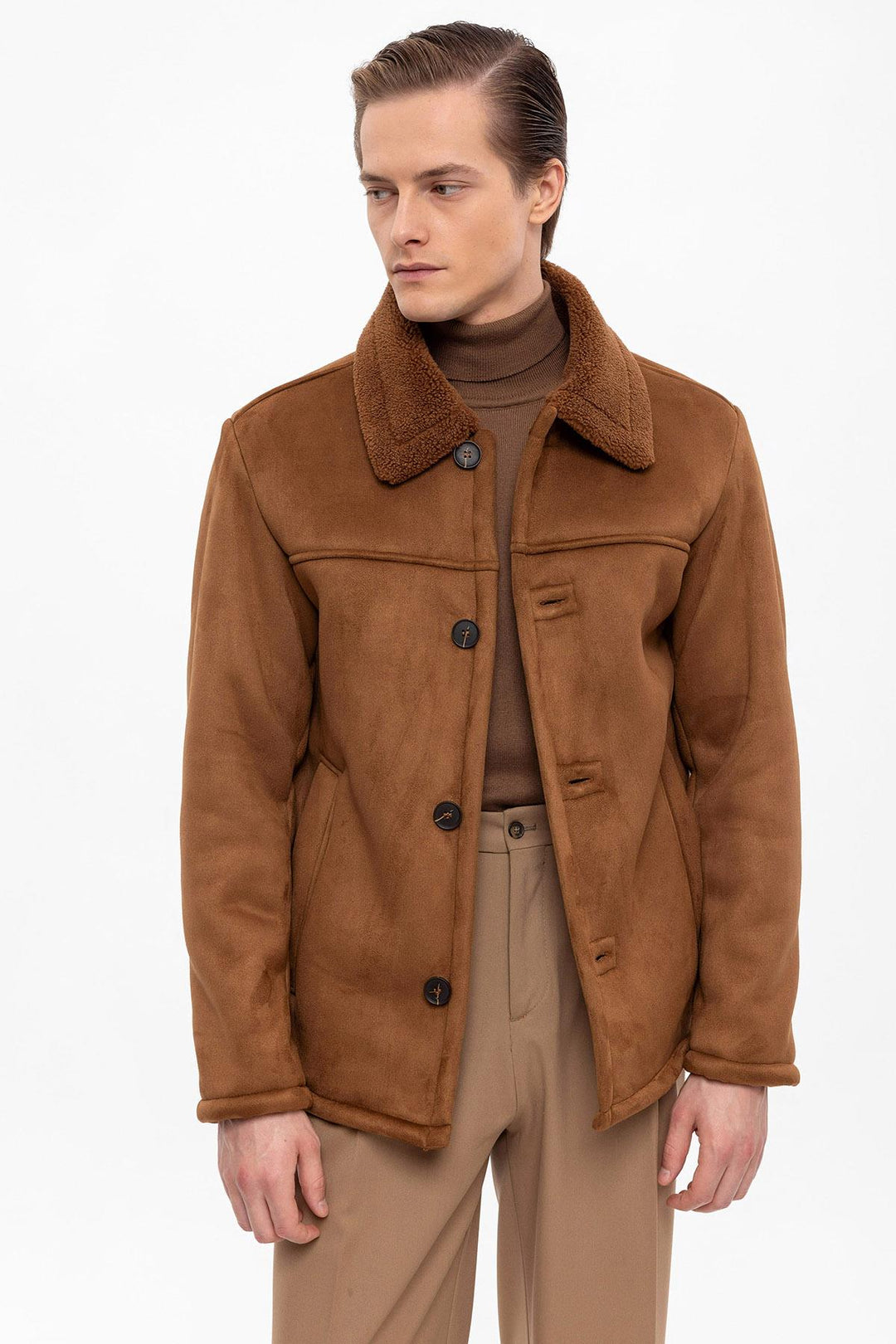 ANT Lining Detailed Suede Coat - Strasbourg