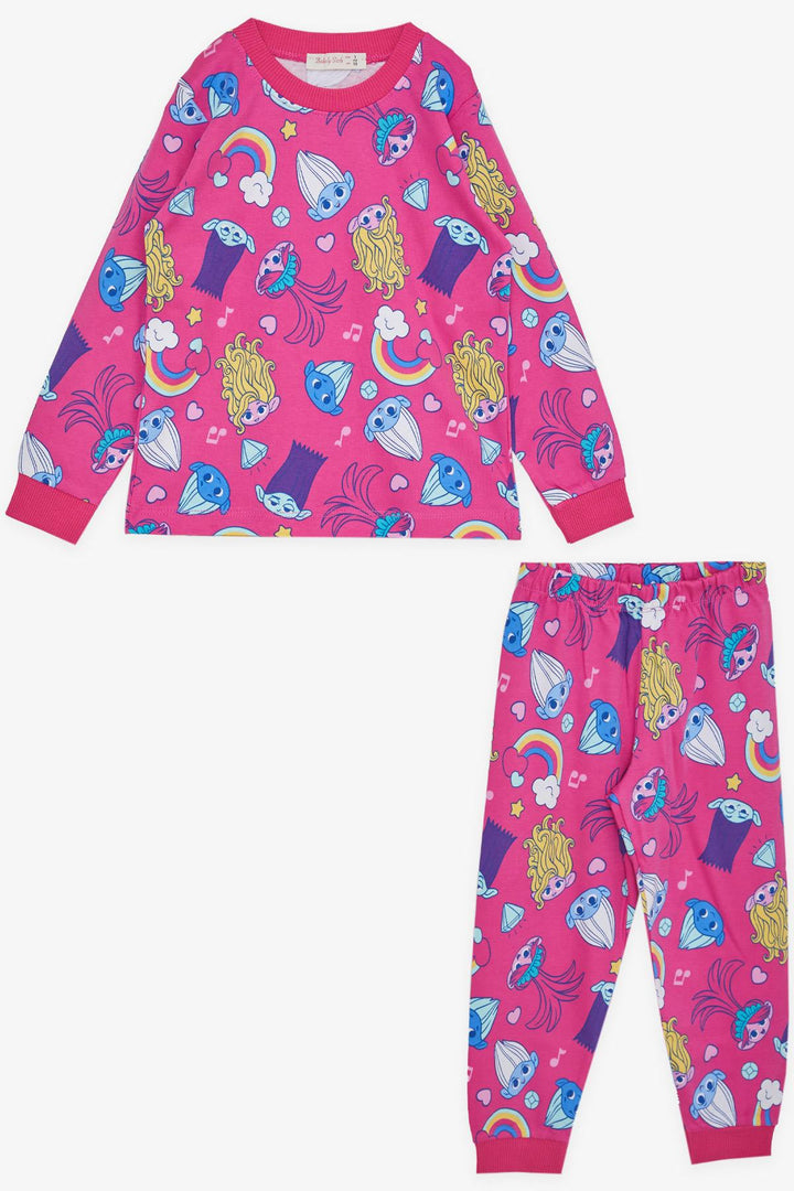 Bre Babely Girl Child Pajama установила Smurf узорной 1-4 года, Fuchsia - Toluca