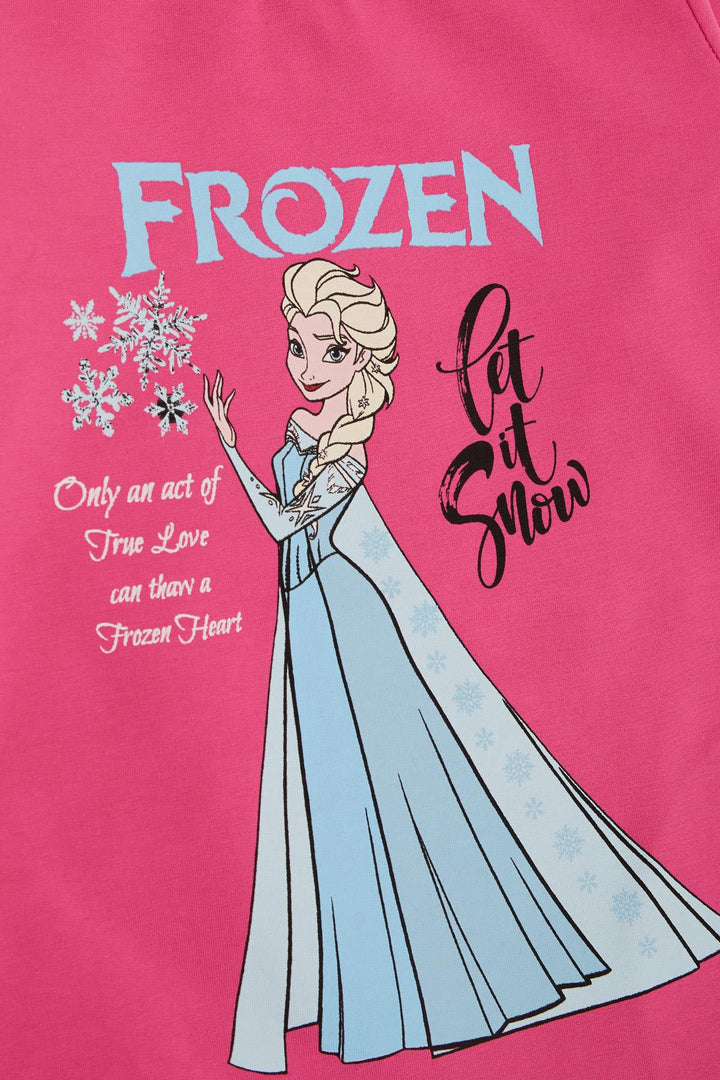 BRE Babely Girl's Tunic Elsa Frozen Print 50 Years, Fuchsia - Estero