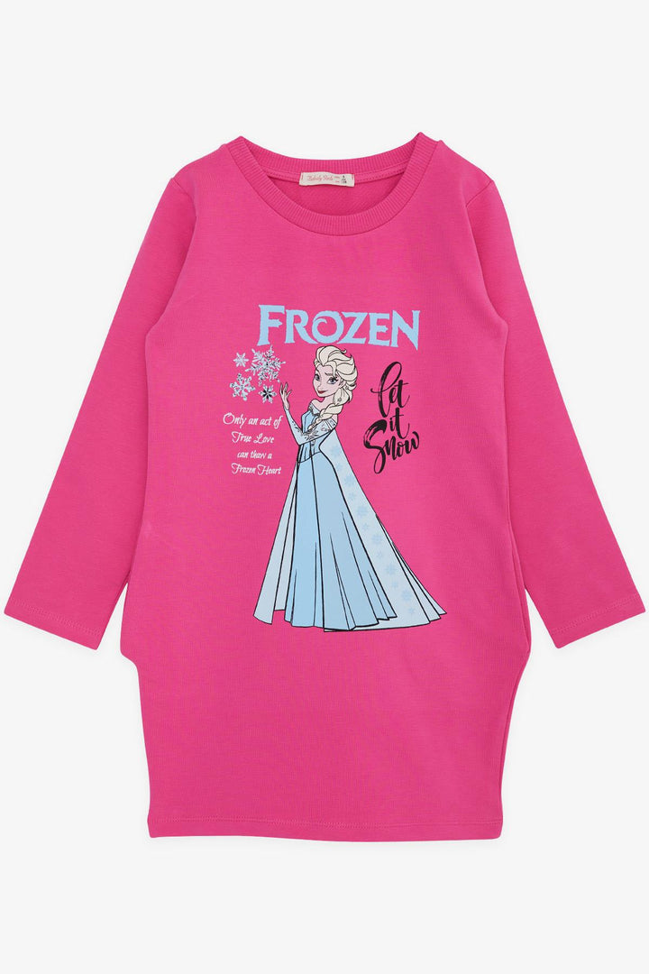 BRE Babely Girl's Tunic Elsa Frozen Print 50 Years, Fuchsia - Estero