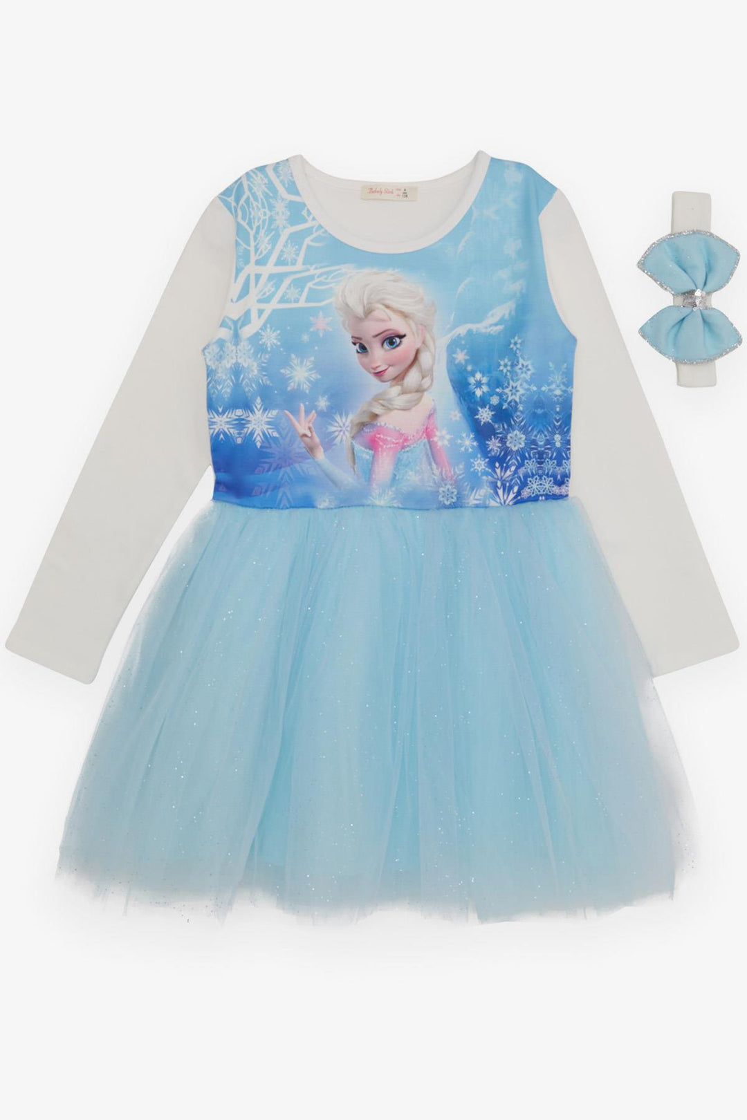 BRE Babely Girl Child Long Sleeve Dress Snow Queen Elsa 50 Years, Blue - Mixquiahuala de Juarez