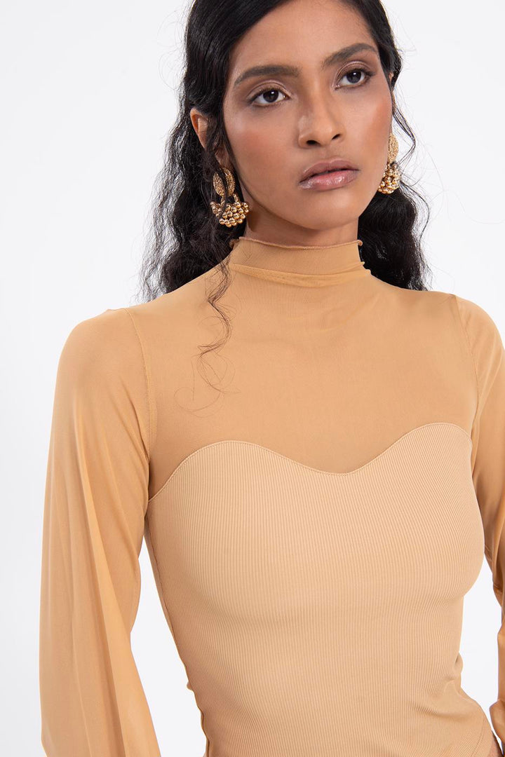 BSL Women Balloon sleeve transparent blouse - Ocala