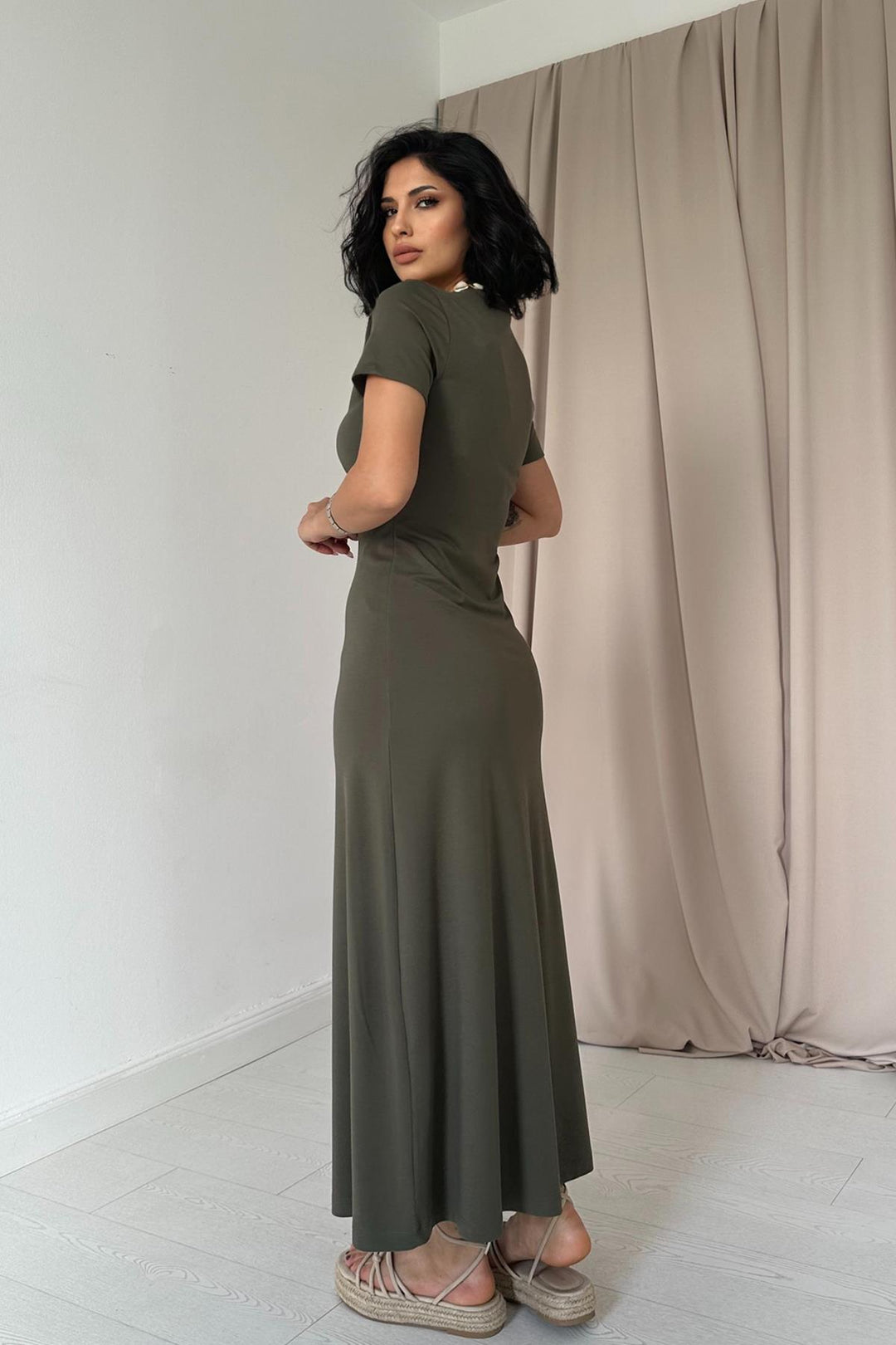 ELS Basic Dress - Khaki - Velletri