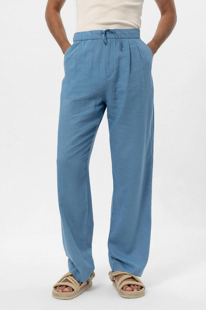 ANT Men's Linen Blend Baggy Pants with Waist Ties - Nocera Inferiore