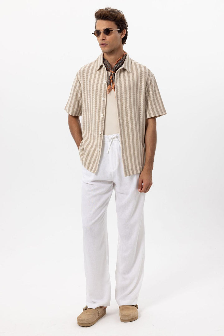 ANT Oversized Openwork Striped Men's Shirt - Arras