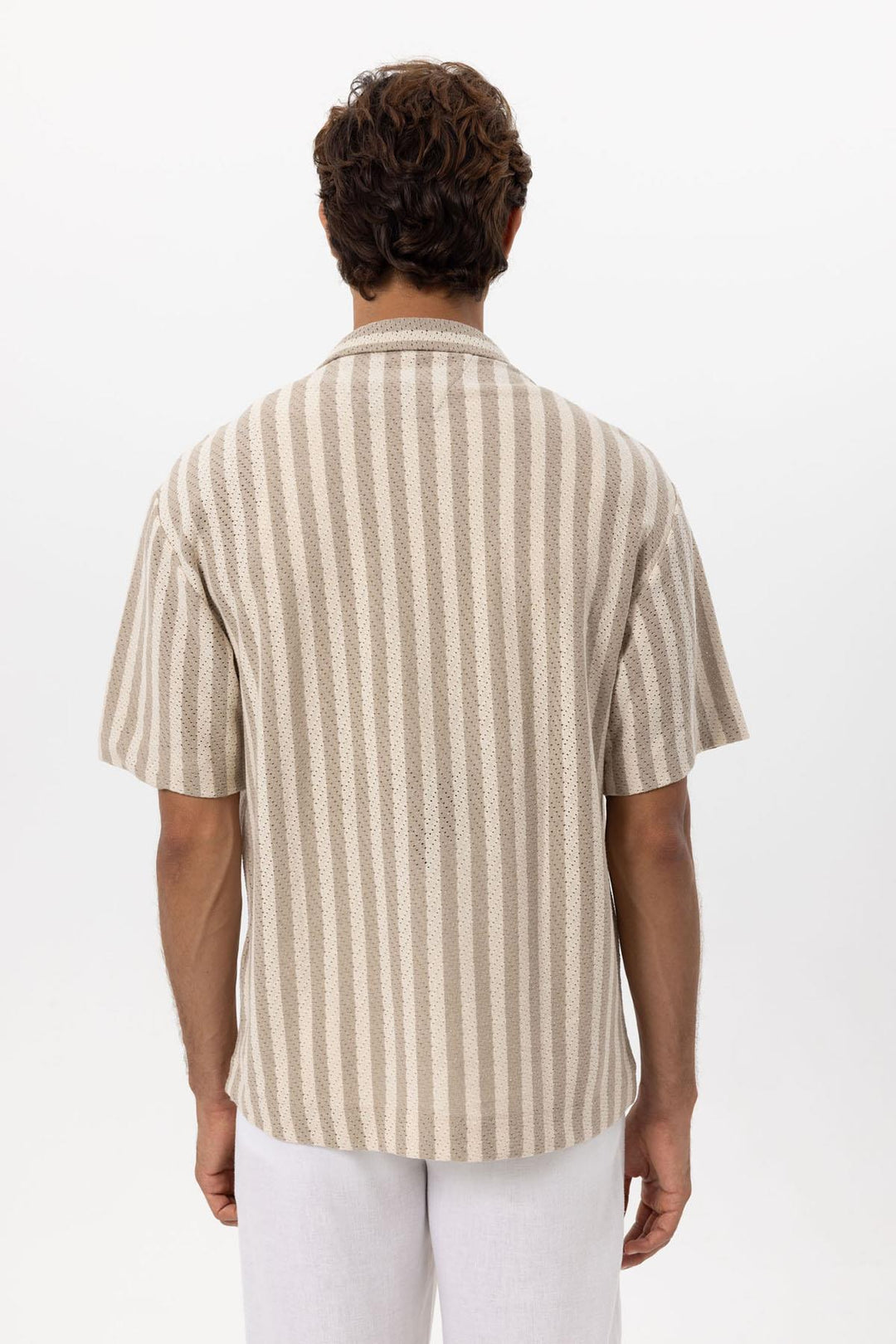 ANT Oversized Openwork Striped Men's Shirt - Arras