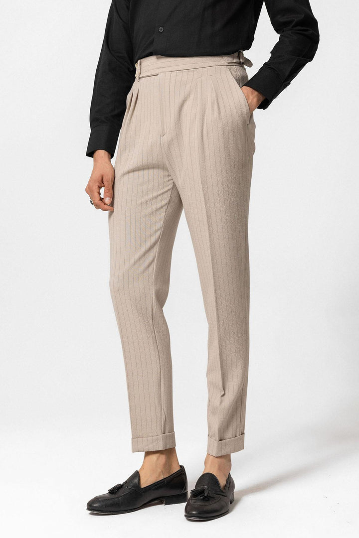 ANT High Waist Striped Men's Pants - Carmen