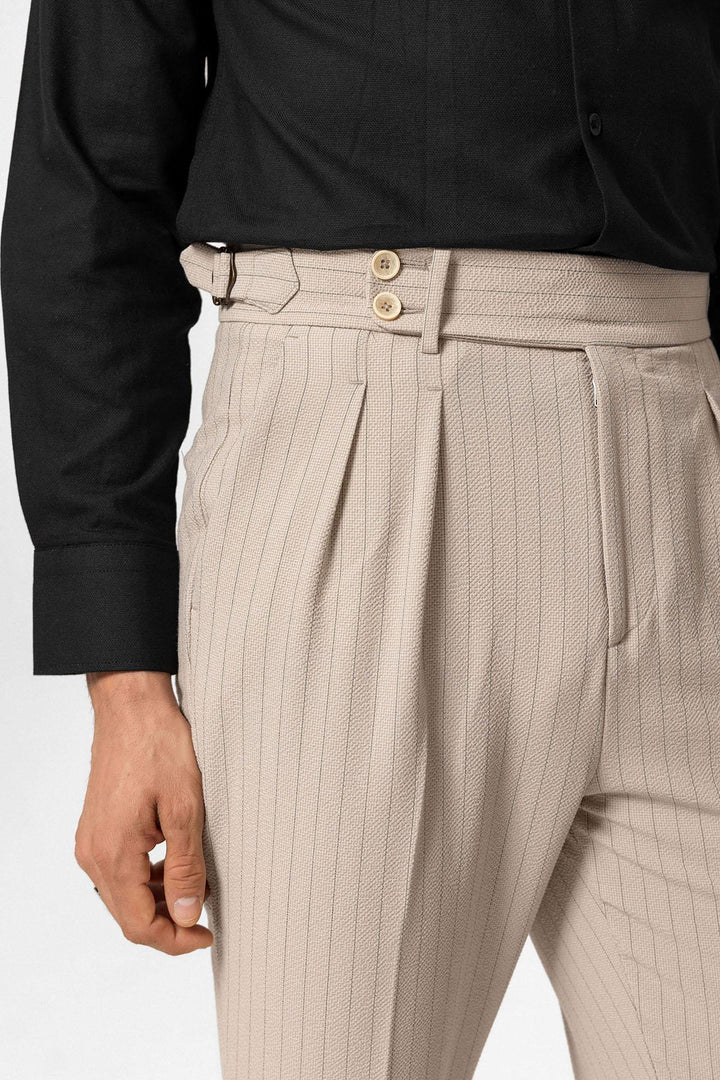 ANT High Waist Striped Men's Pants - Carmen