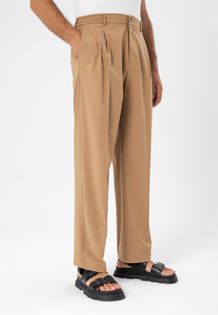 ANT Elastic Waist High Waist Pleated Men's Trousers - Agua Prieta