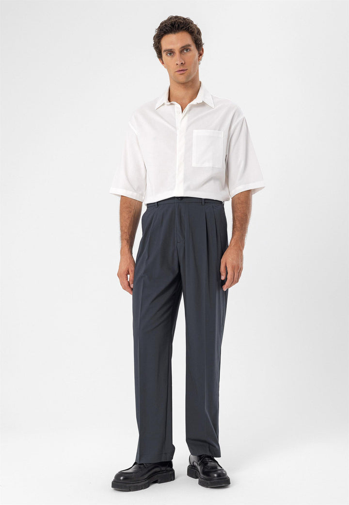 ANT Elastic Waist High Waist Pleated Men's Trousers - Girona