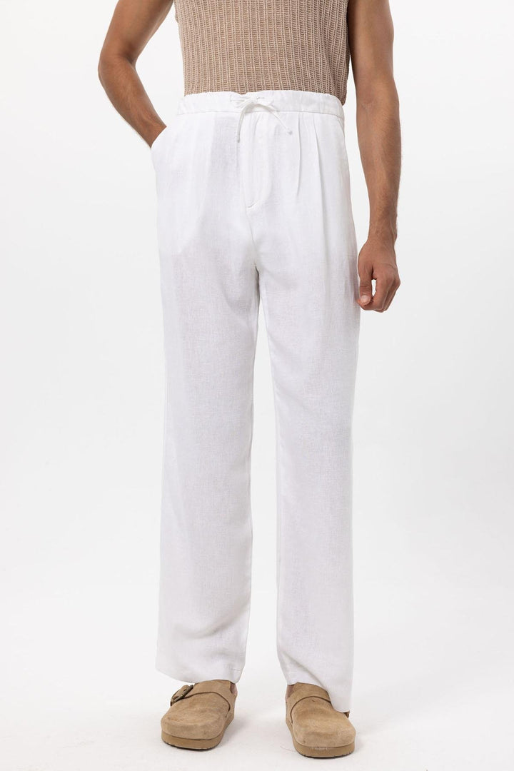 ANT Men's Linen Blend Baggy Pants with Waist Ties - Scunthorpe