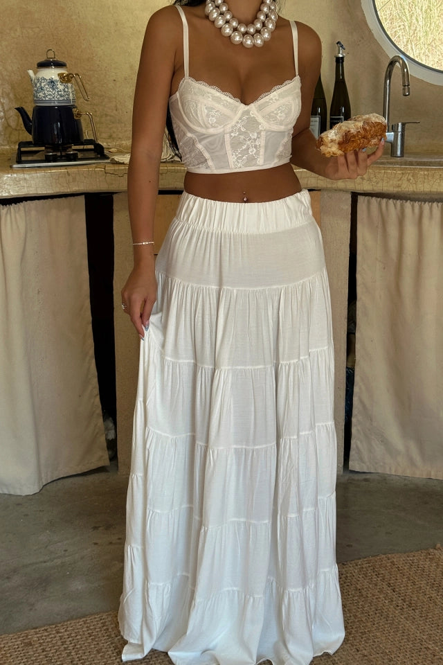 EYY Women White Veronica Long Skirt - Andover