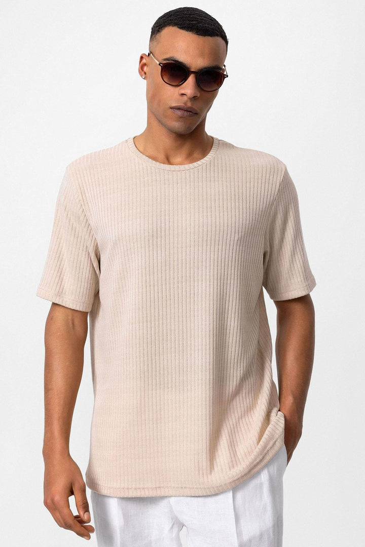 ANT Crew Neck Ribbed Men's T-Shirt - Antony