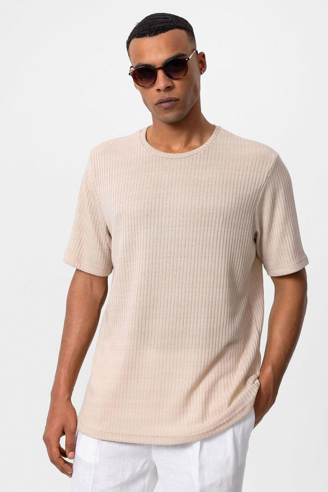 ANT Crew Neck Ribbed Men's T-Shirt - Antony