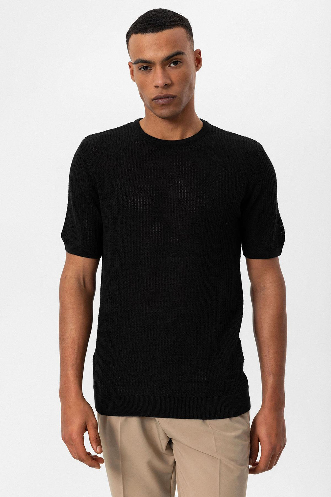 ANT Crew Neck Knitted Knitwear Men's T-Shirt - Tuxtla