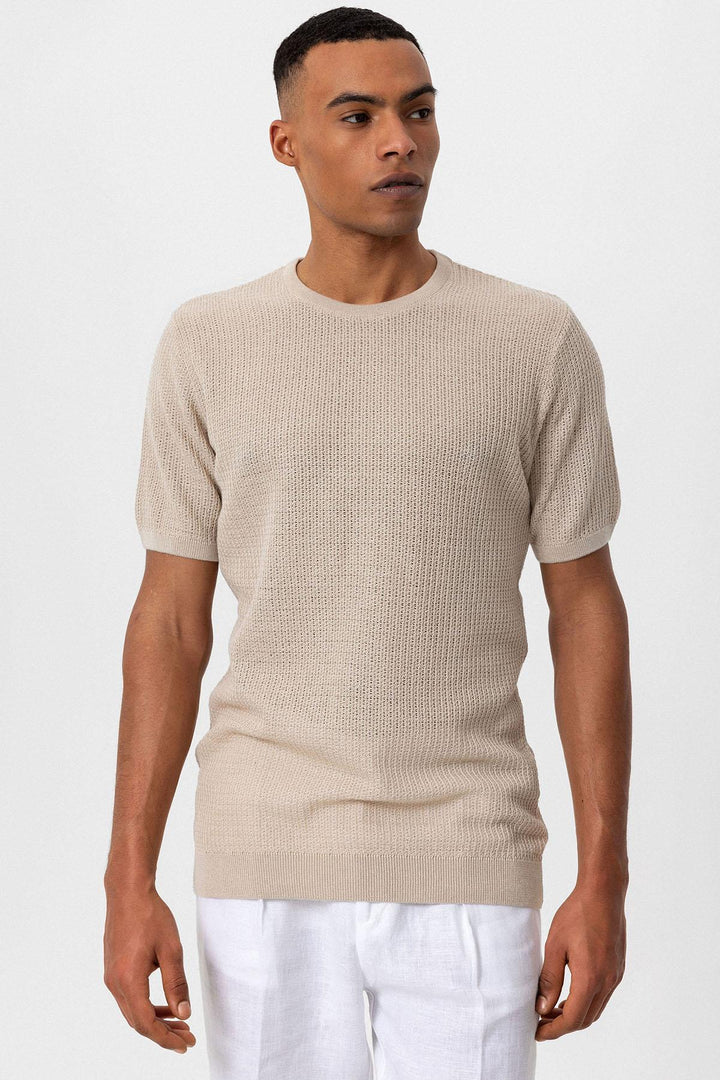 ANT Crew Neck Knitted Knitwear Men's T-Shirt - Marcq-en-Baroeul