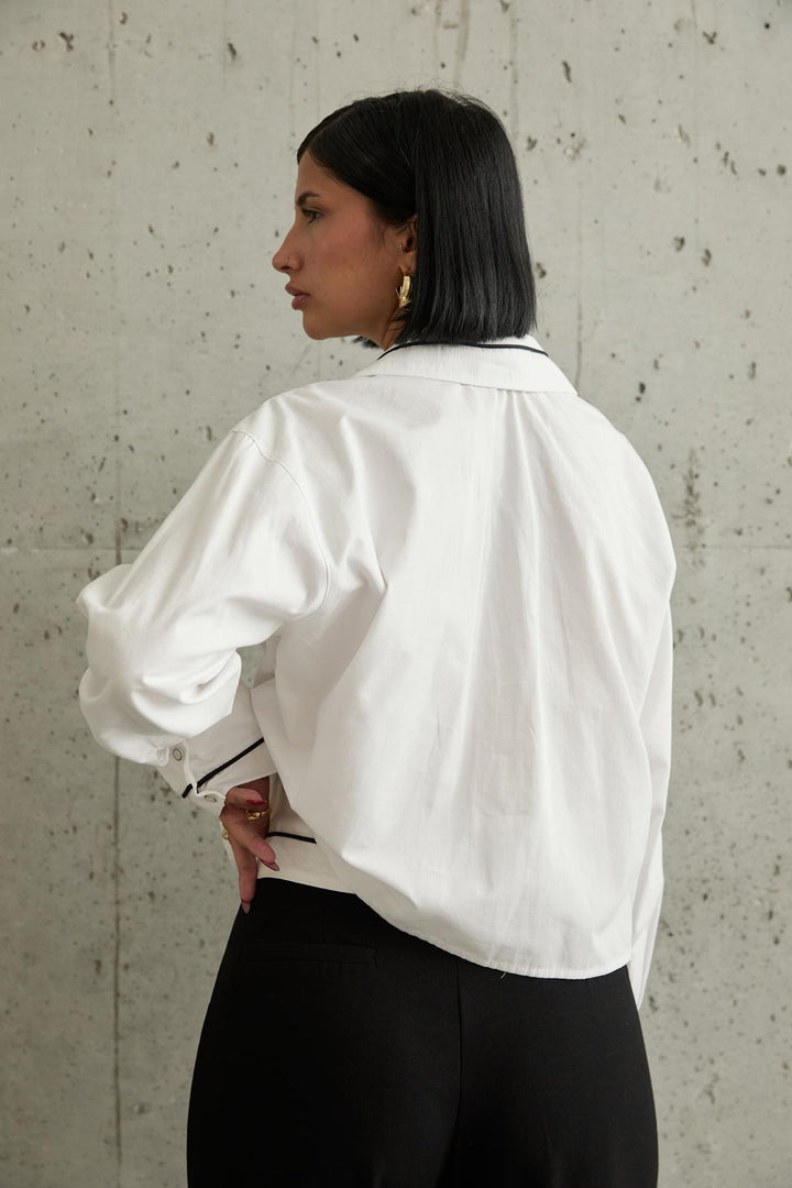 ELS Shirt with Stripes - White - Kempen