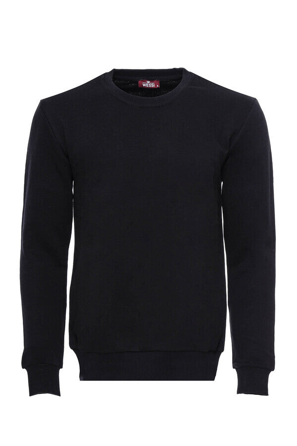 WSS Black Plain Circle Neck Sweatshirt  - Singen