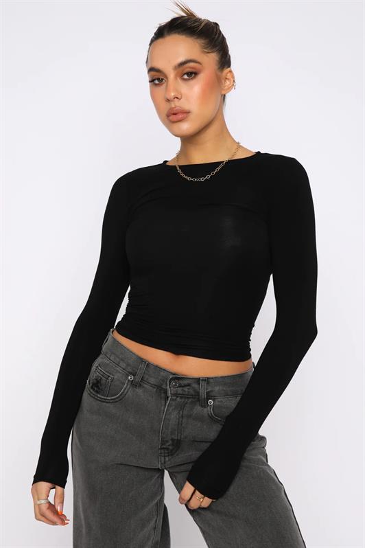 MDX Black Basic Slim Women's Bodysuit MG1994 - Wichita